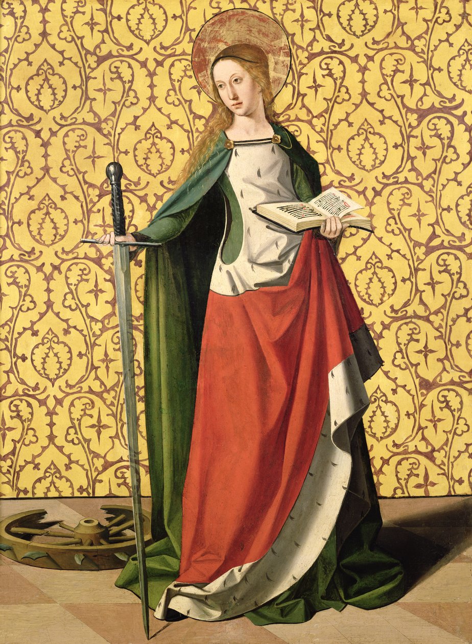 St. Catherine of Alexandria swed av Josse Lieferinxe