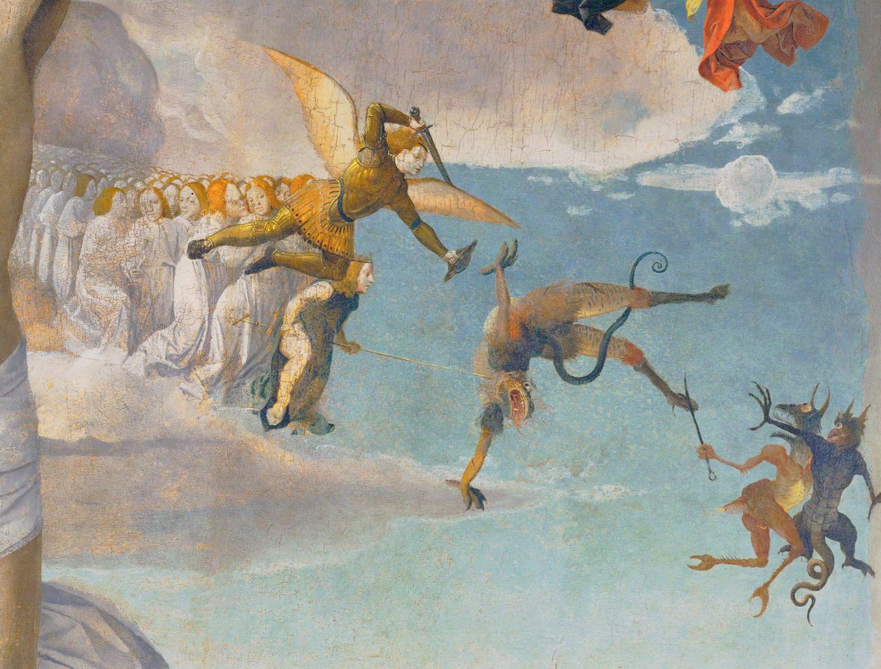 Calvary, detalj av Josse (fl.1493 1508) Lieferinxe