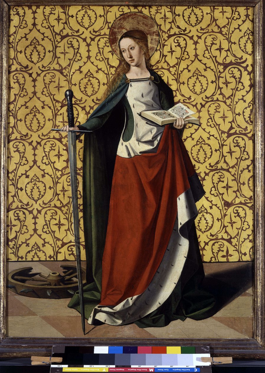 Altartavlans baksida: St. Katarina av Alexandria av Josse (fl.1493 1508) Lieferinxe