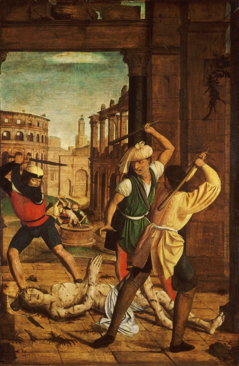 Sankt Sebastians martyrskap, ca 1497 av Josse Lieferinxe