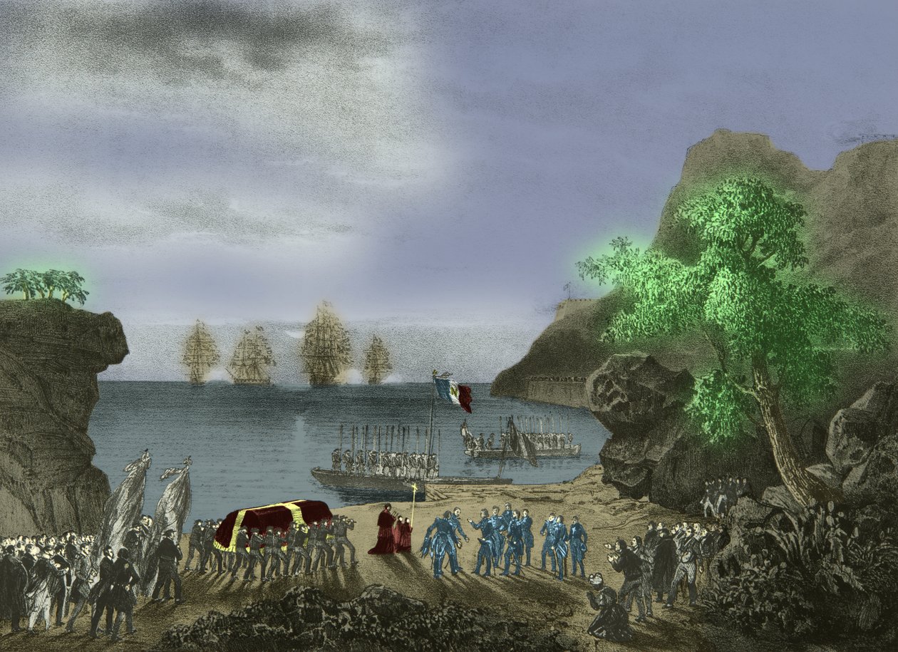 Napoleons kista lämnar St Helena av Josse Photo