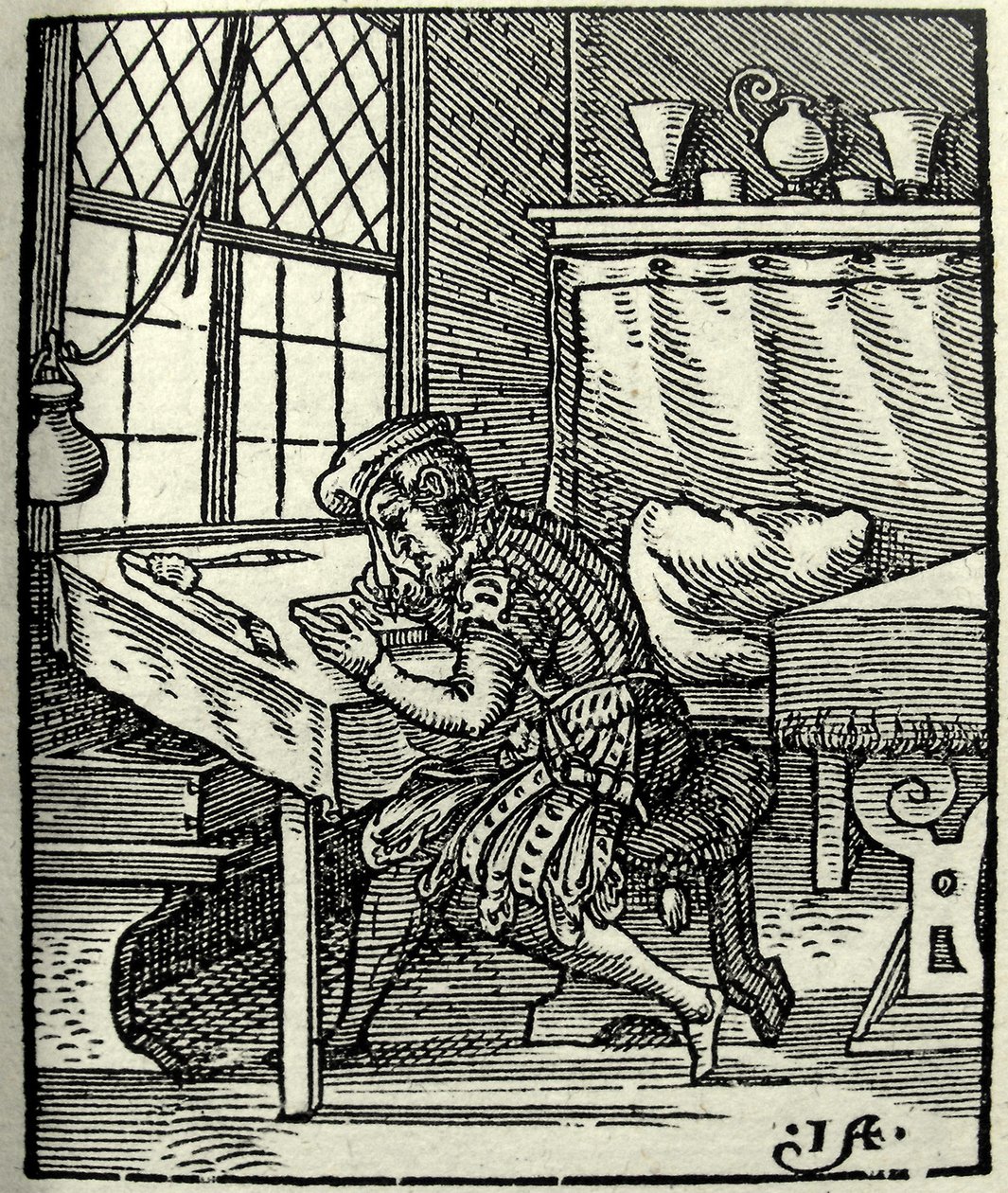 Träklossskäraren, 1568 av Jost Amman
