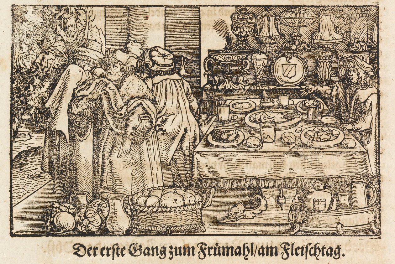 En ny kokbok av Marx Rumpolt. Den första illustrerade tyska kokboken, 1604. av Jost Amman