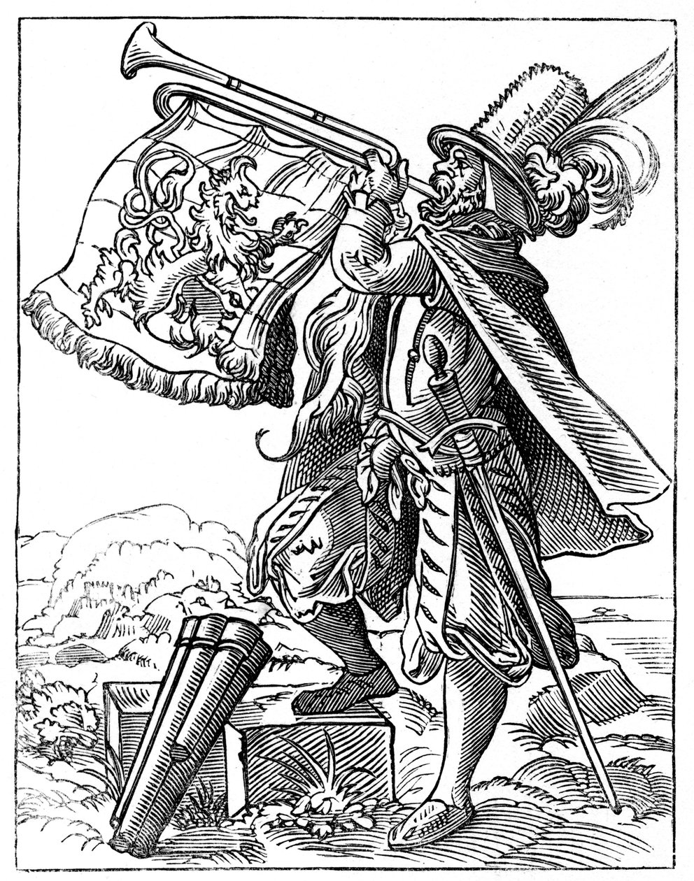Militär trumpetare, 1500-talet 1849. av Jost Amman