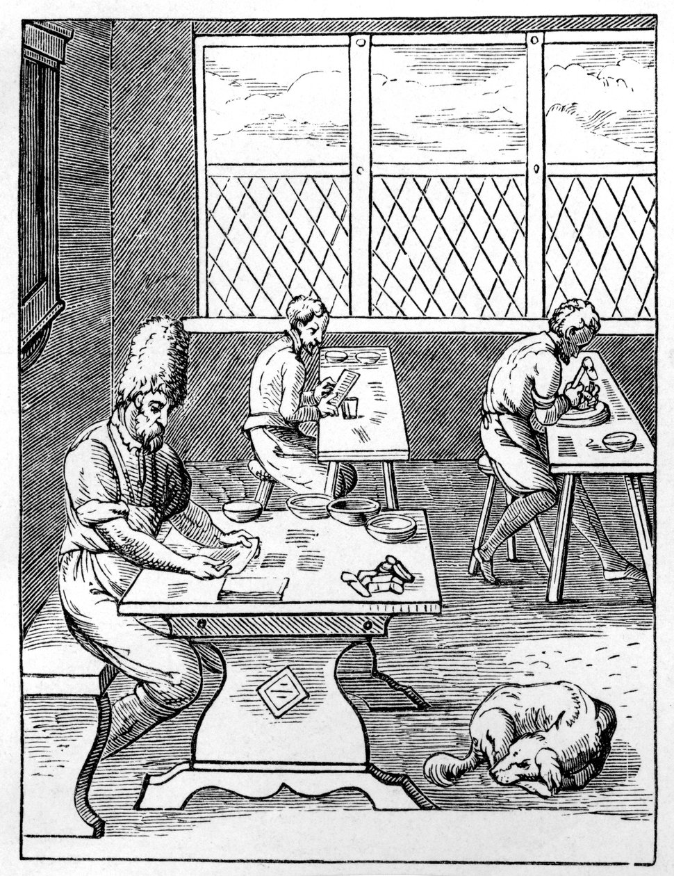 Nål- och nålmakare, c1559-1591 av Jost Amman