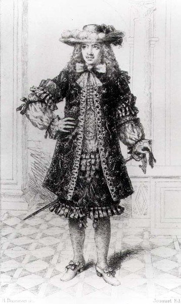 Moliere (1622-73) graverad av B. Damman av Jouaust Jouaust