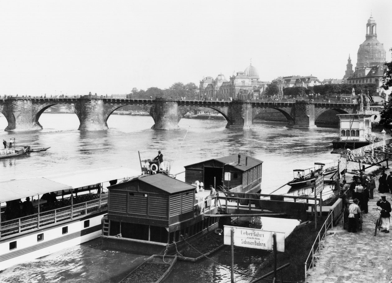 Augustus Bridge, Dresden, ca 1910 av Jousset