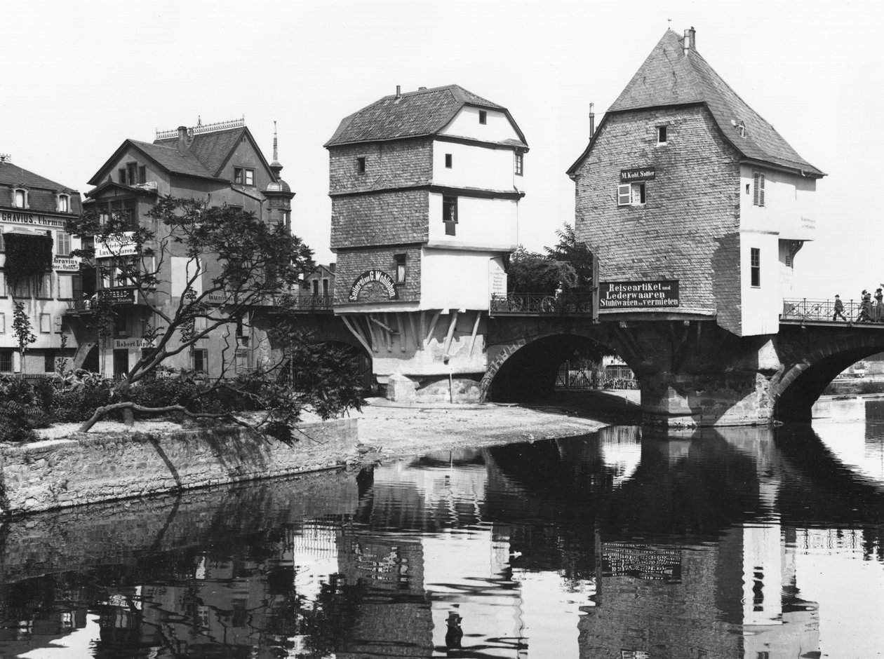 Nära bron, Bad Kreuznach, ca 1910 av Jousset