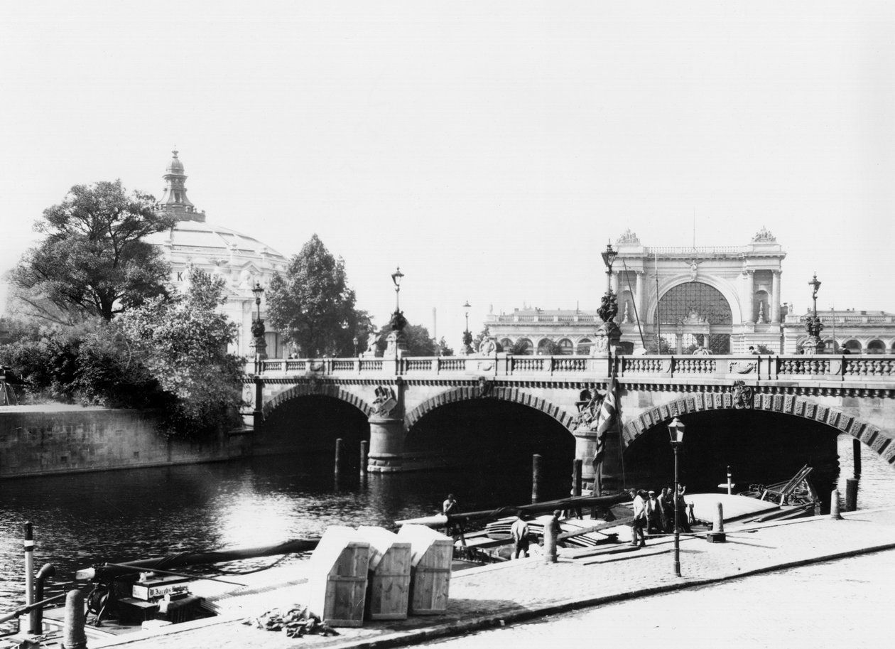 Vy över Moltke-bron och Lehrter Bahnhof-stationen, Berlin, c.1910 av Jousset