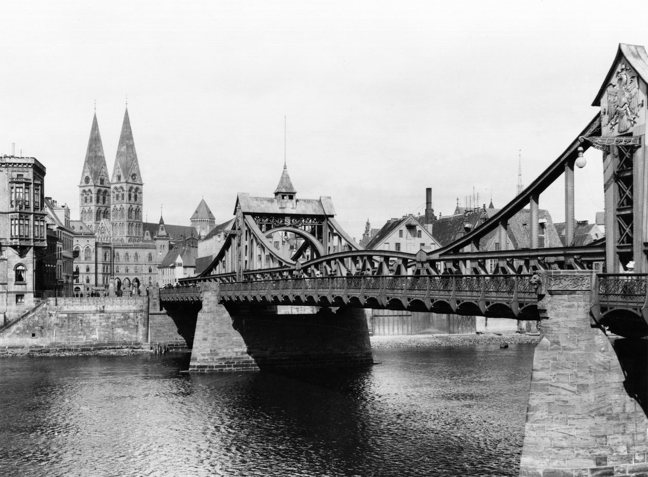Weserbron, Bremen, ca 1910 av Jousset