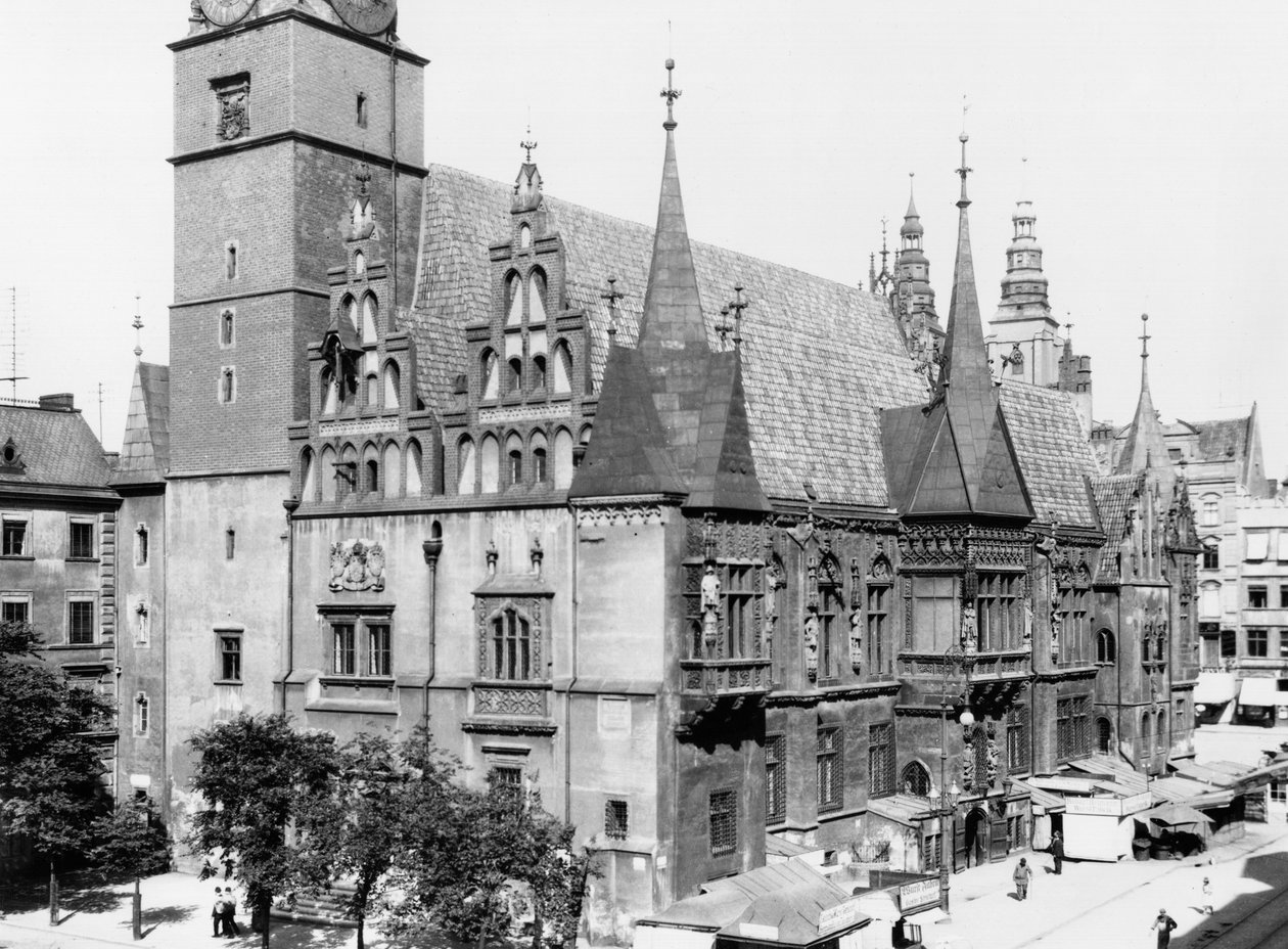 Rådhuset, Breslau (dagens Wroclaw) Polen, ca 1910 av Jousset