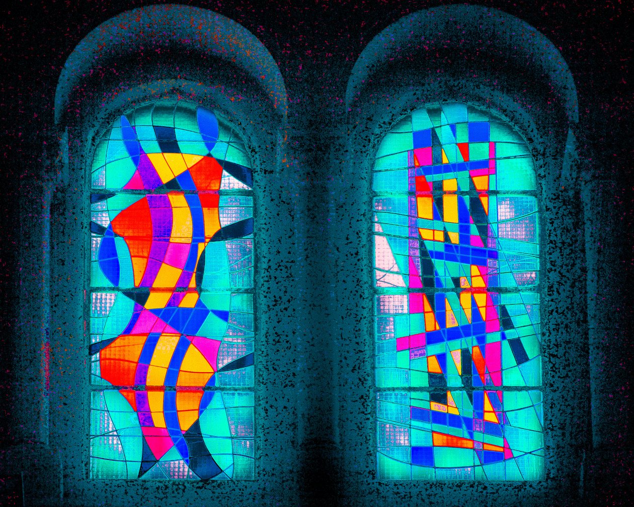 Light at Noon, från serien Eglise St Pierre d"Arene, 2015 (fotografi) av Joy Lions