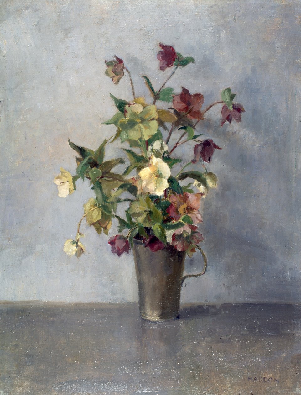 Blommor i en vas (målning) av Joyce Haddon