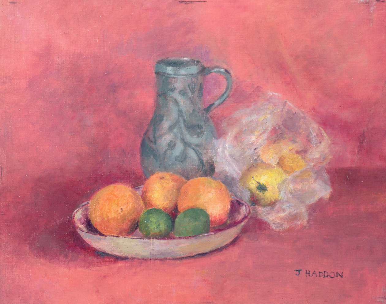 Stilleben av frukt och kanna av Joyce Haddon