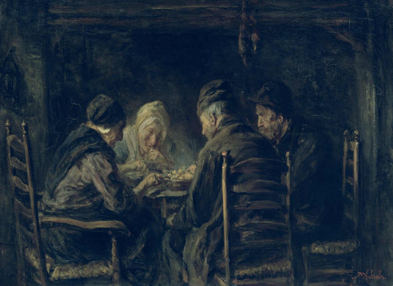 Potatisätarna, 1902 av Jozef Israëls