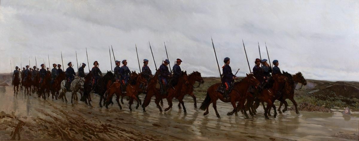 Cossacks in march av Jozef Marian Chemonski