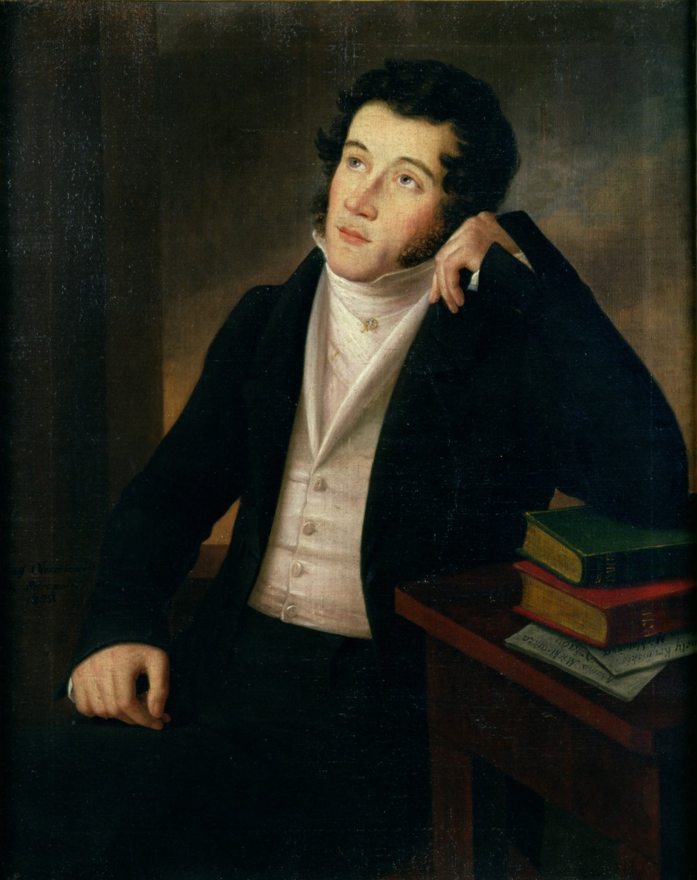 Porträtt av Adam Bernard Mickiewicz (1798-1855) av Jozef Oleszkiewicz