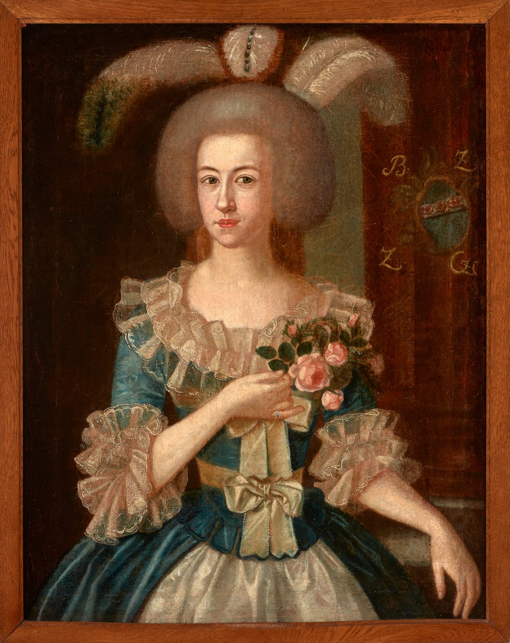 Porträtt av en okänd kvinna. 1790-1805 (olja på duk) av Jozef Faworski