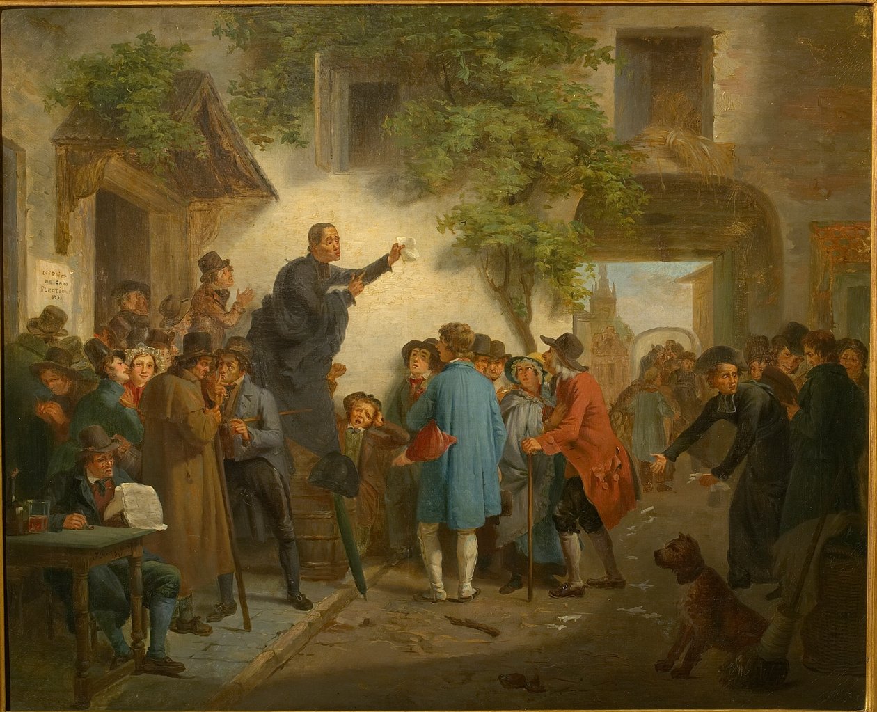 På ett värdshus - Val i Gent 1830 av Jozef Geirnaert