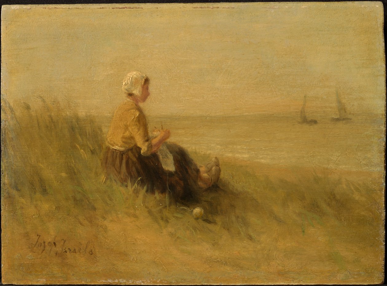 Kvinna på stranden av Jozef Israëls