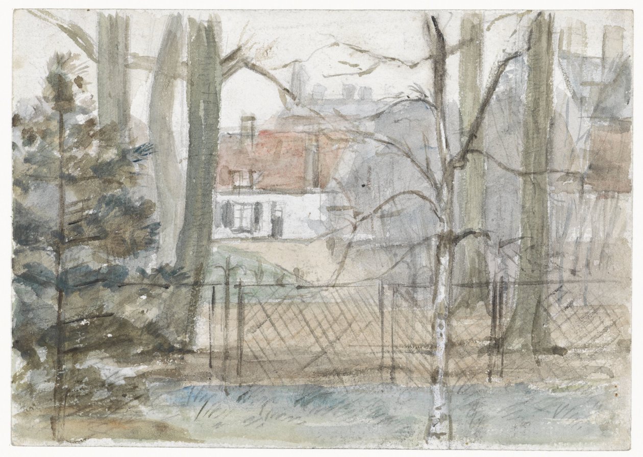 Lanthus och trädgård av Jozef Israëls