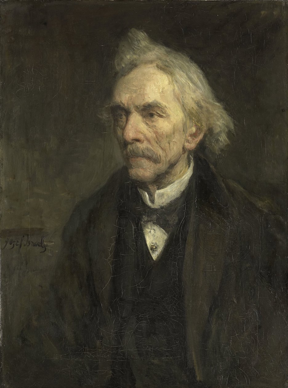 Louis Jacques Veltman (1817-1907). skådespelare av Jozef Israëls