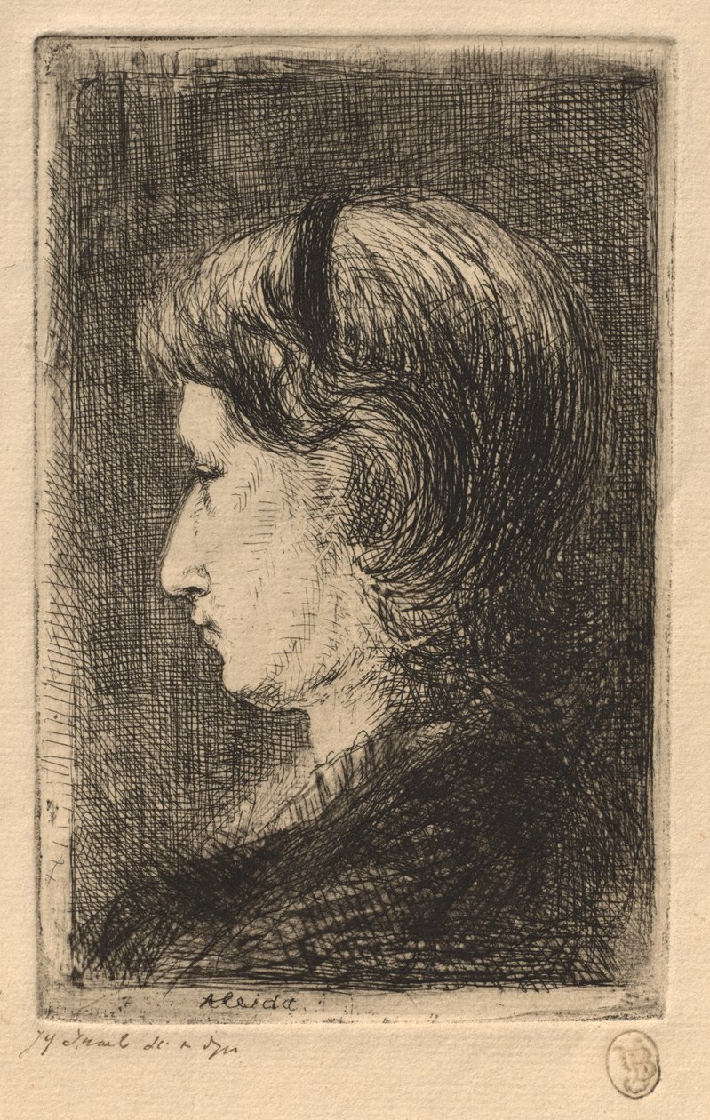 Porträtt av Mrs. Israel, 1875. av Jozef Israëls
