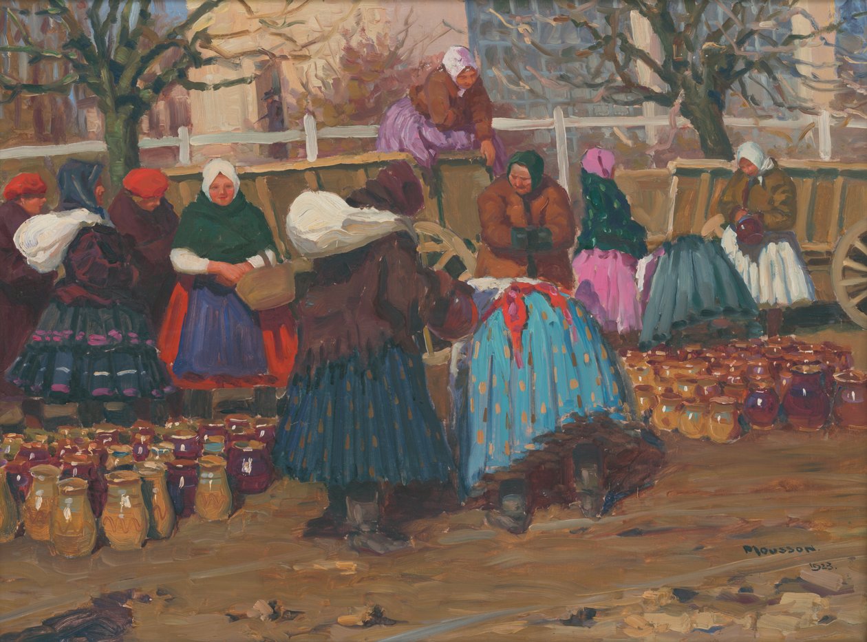 Pottmarknad av Jozef Teodor Mousson