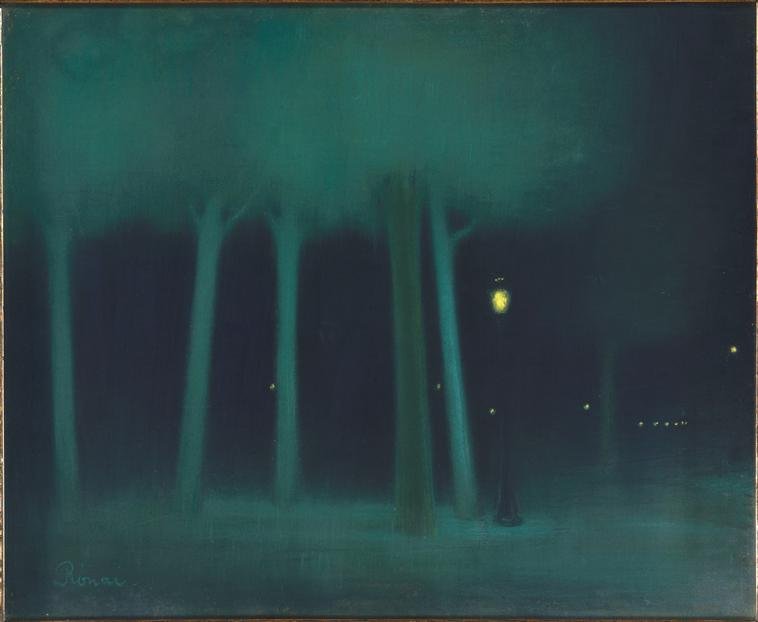 A park at night av József Rippl Rónai