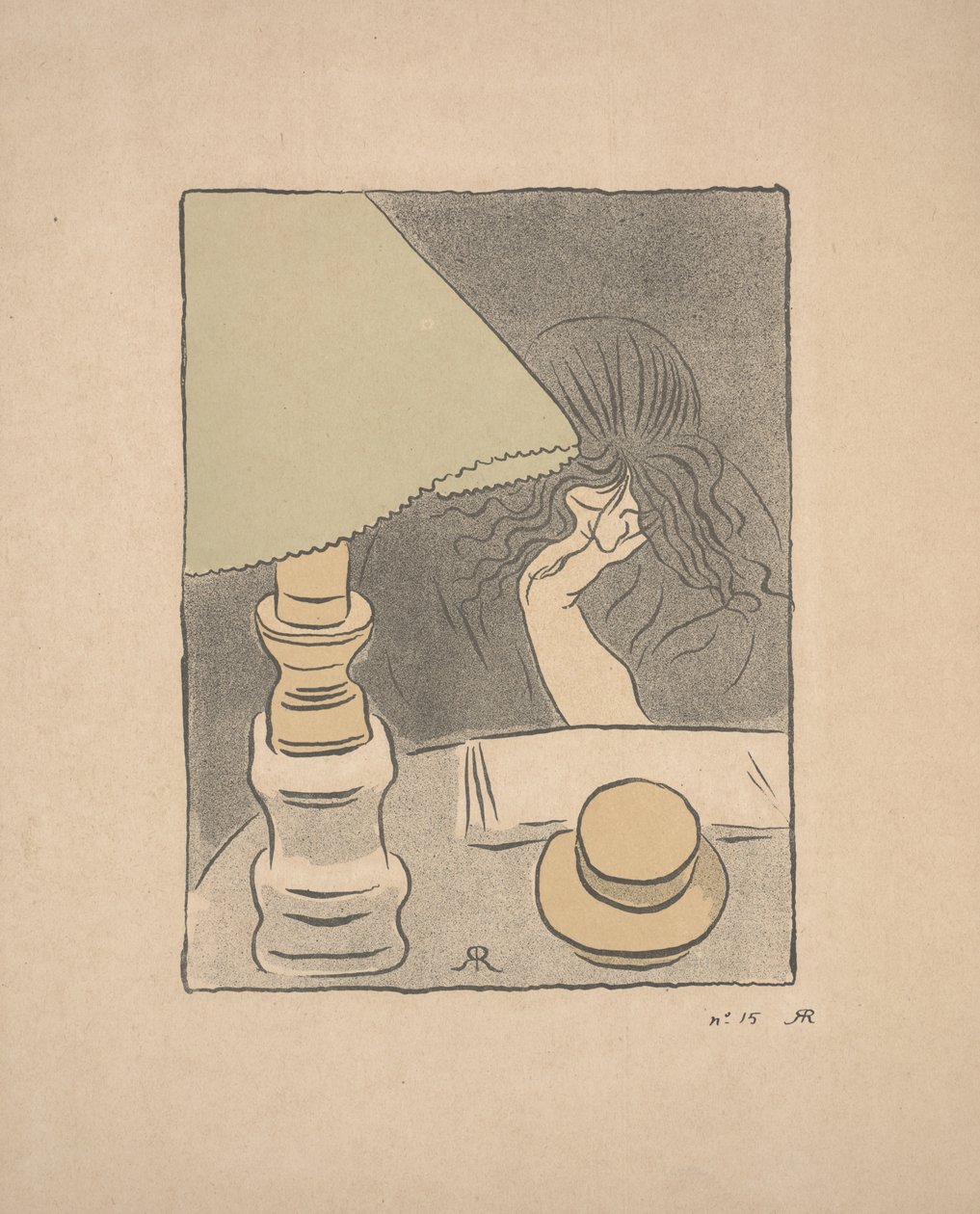 Läsare med lampa av József Rippl Rónai