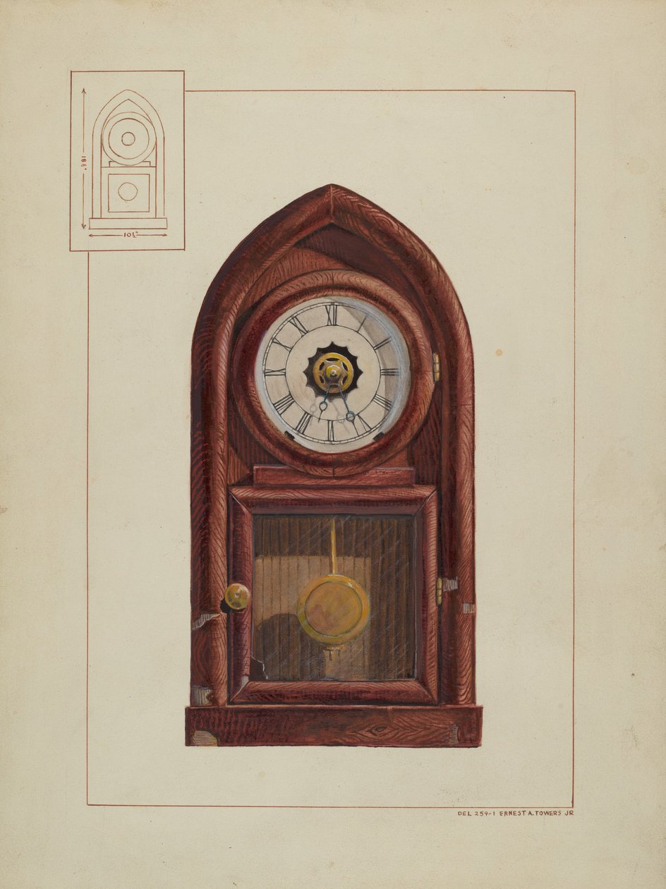 Mantel klocka av Jr. Ernest A. Towers
