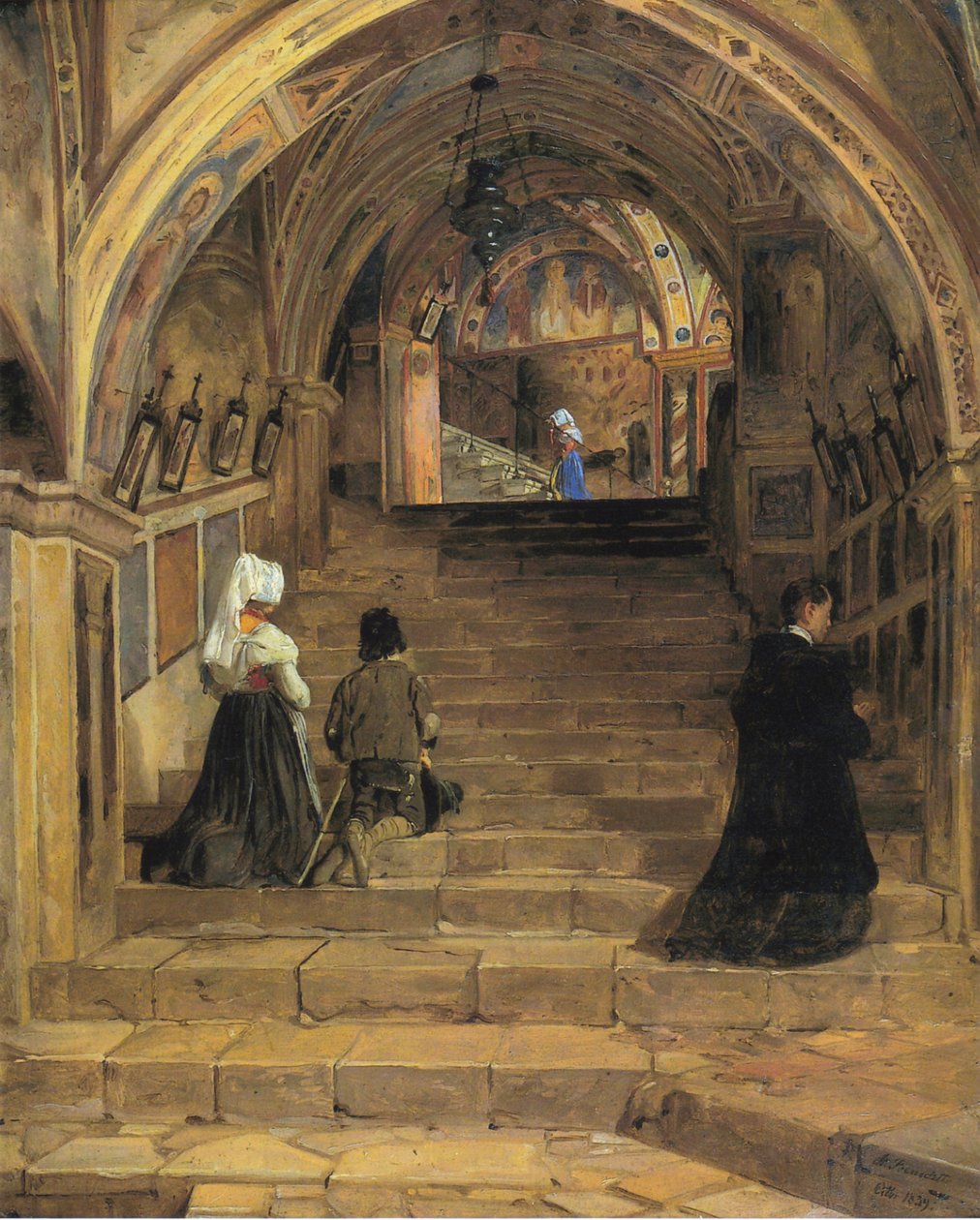 La Scala Santa at the Monastery San Benedetto near Subiaco av Jørgen  Roed