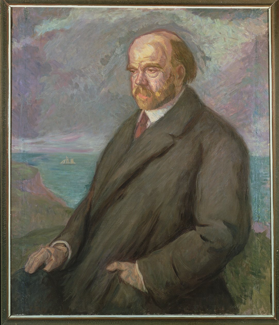 Porträtt av Pio Baroja (1872-1956) av Juan de Echevarría