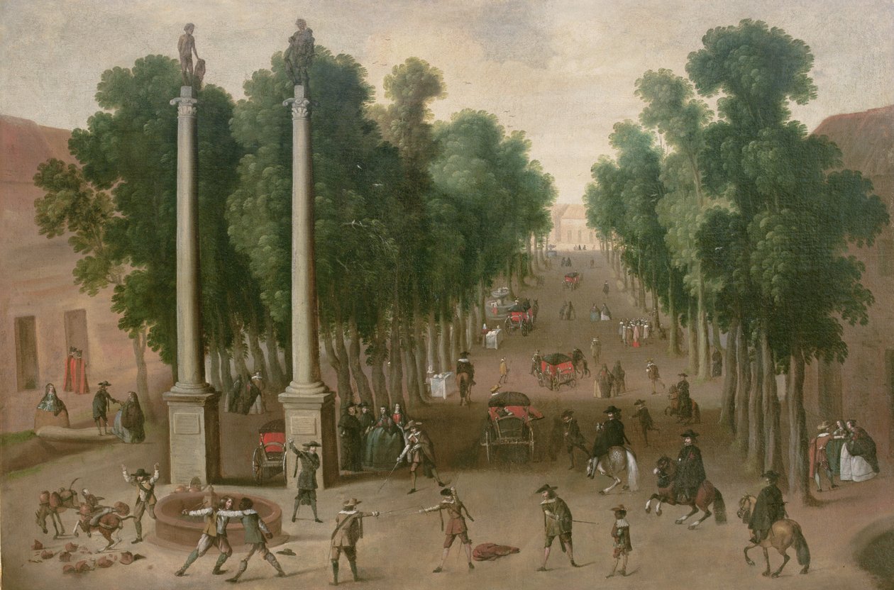 Ett marknadstorg i Sevilla, ca 1650 av Juan Bautista Martinez Del Mazo