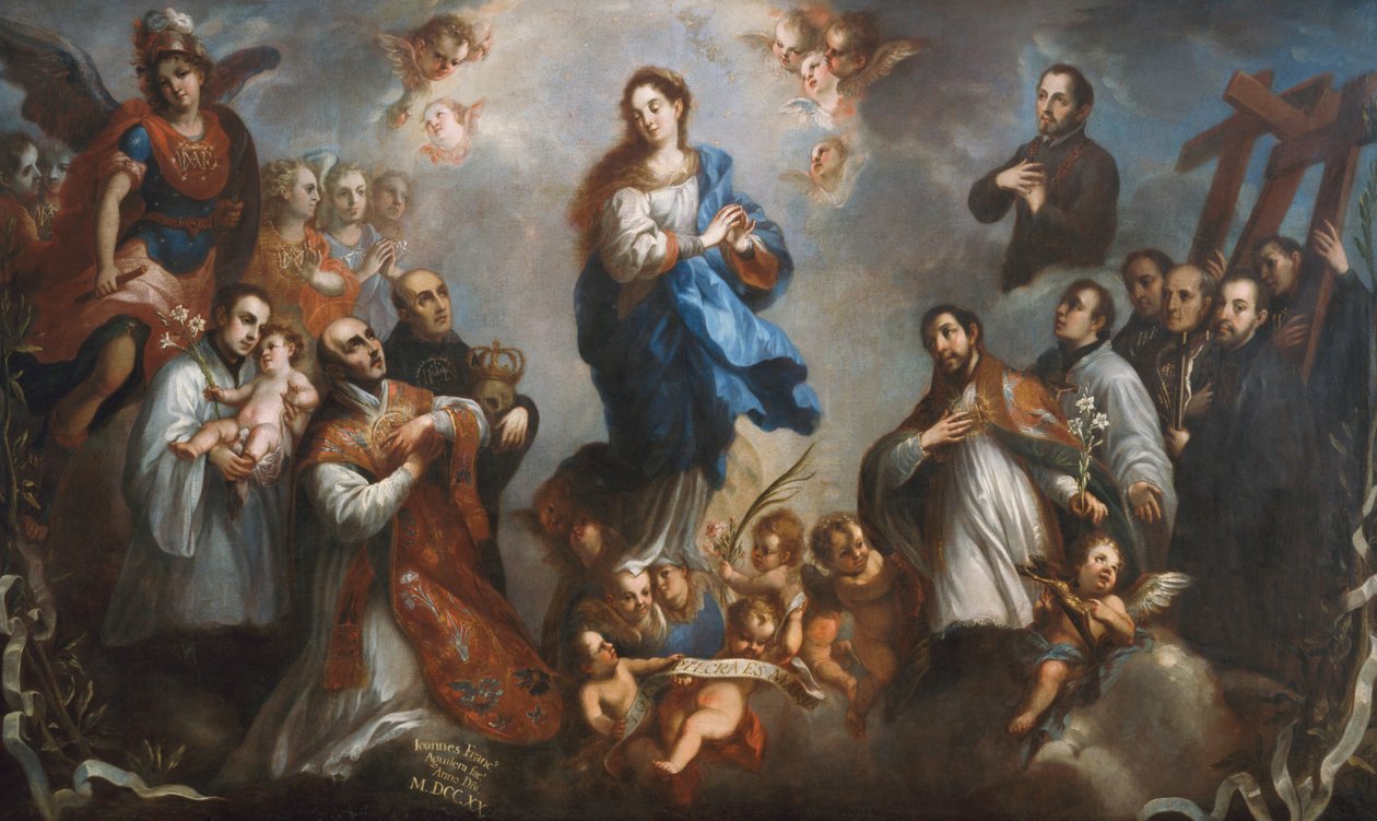 Den obefläckade avelsen med jesuiter av Juan Francisco de Aguilera