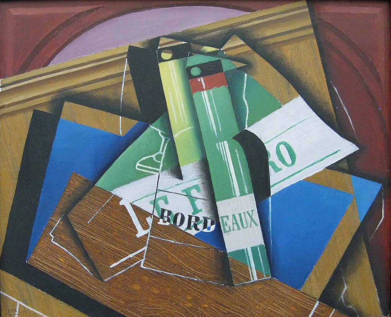  Die Bordeauxflaschen  av Juan Gris