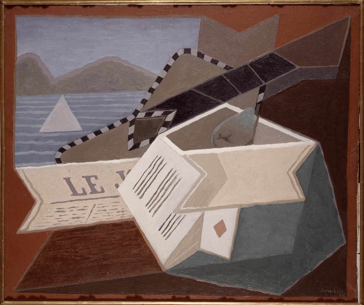 Gitarren framför havet av Juan Gris