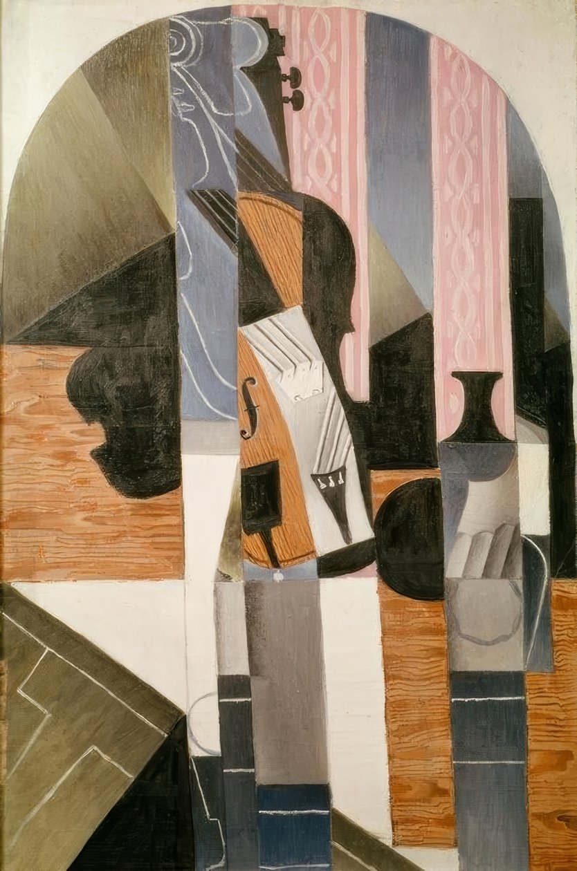 Stilleben. Violinen av Juan Gris