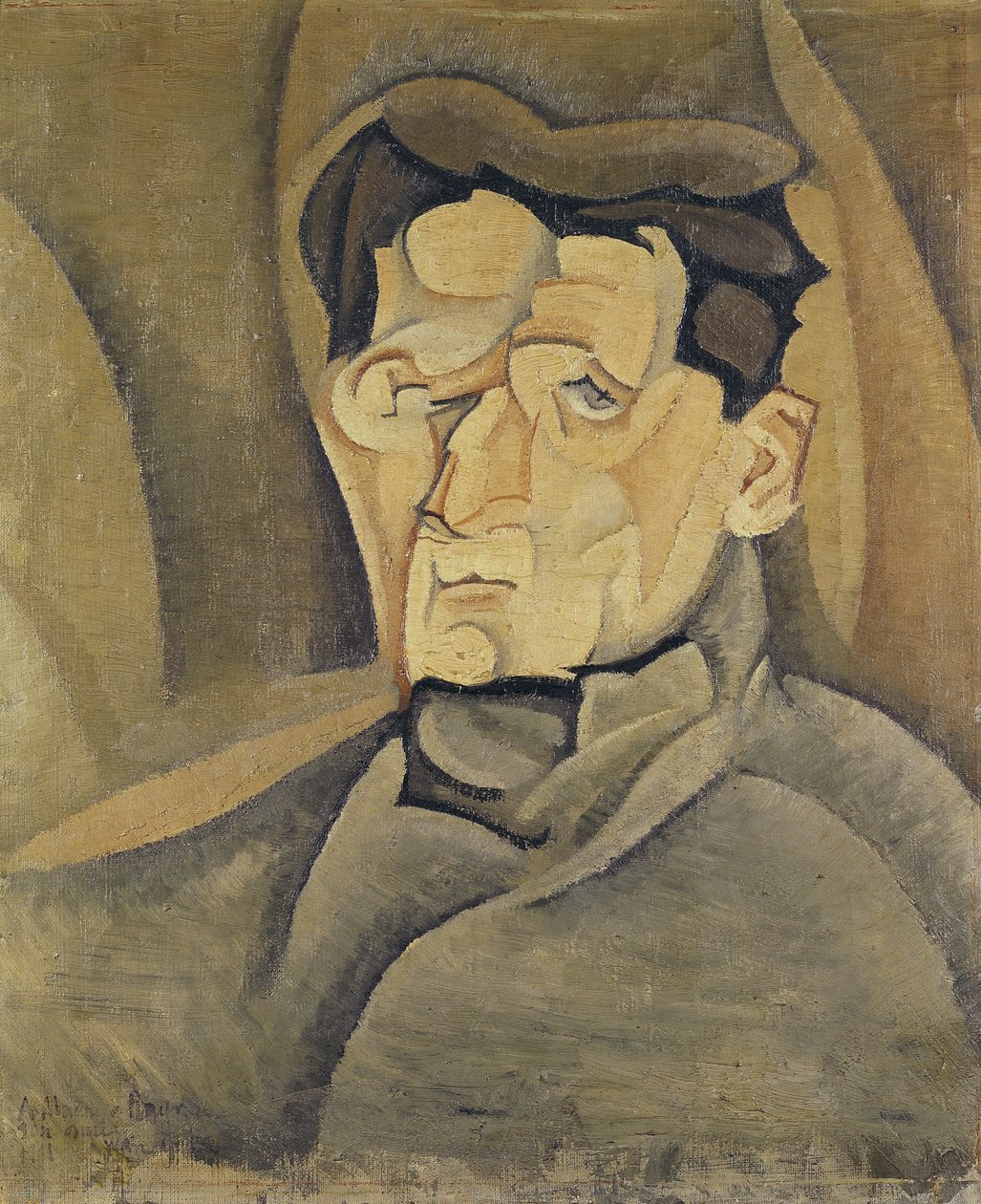 Porträtt av Maurice Raynal (1884-1954) 1911 av Juan Gris