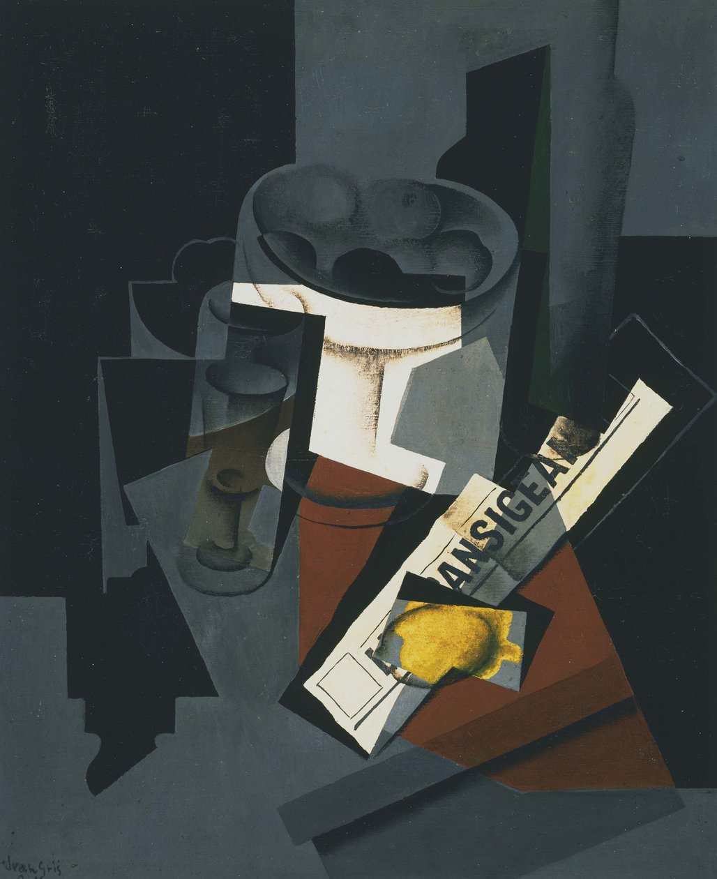 Still Life with Newspaper av Juan Gris