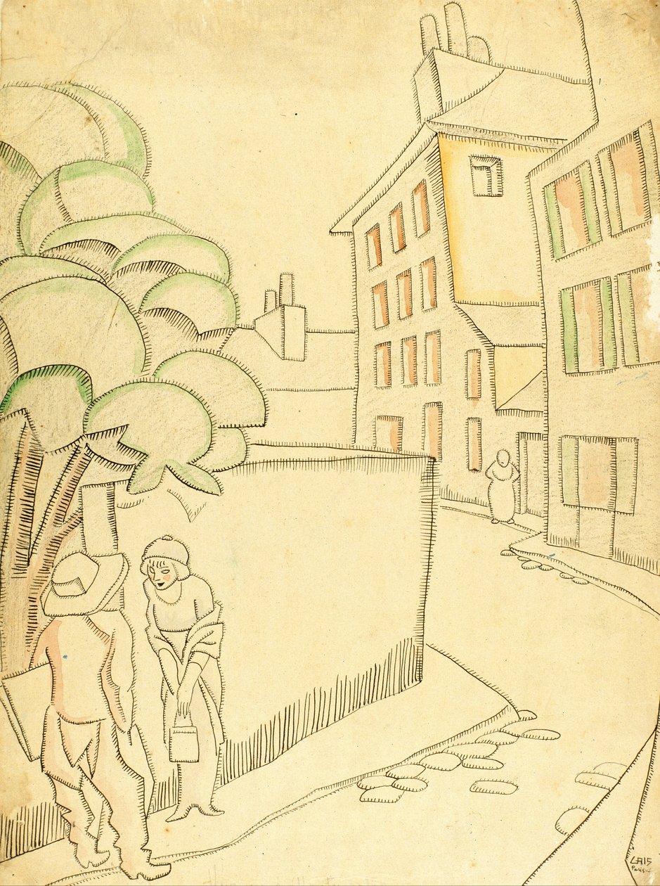 Une rue à Montmartre av Juan Gris
