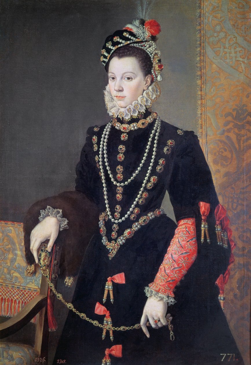 Elizabeth de Valois, ca 1605 av Juan Pantoja de la Cruz