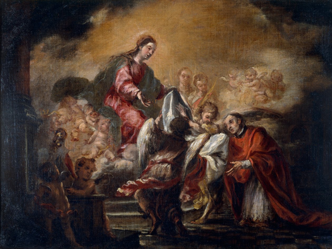 Pålägg av Chasuble på Saint Ildephonsus av Juan Valdés de Leal