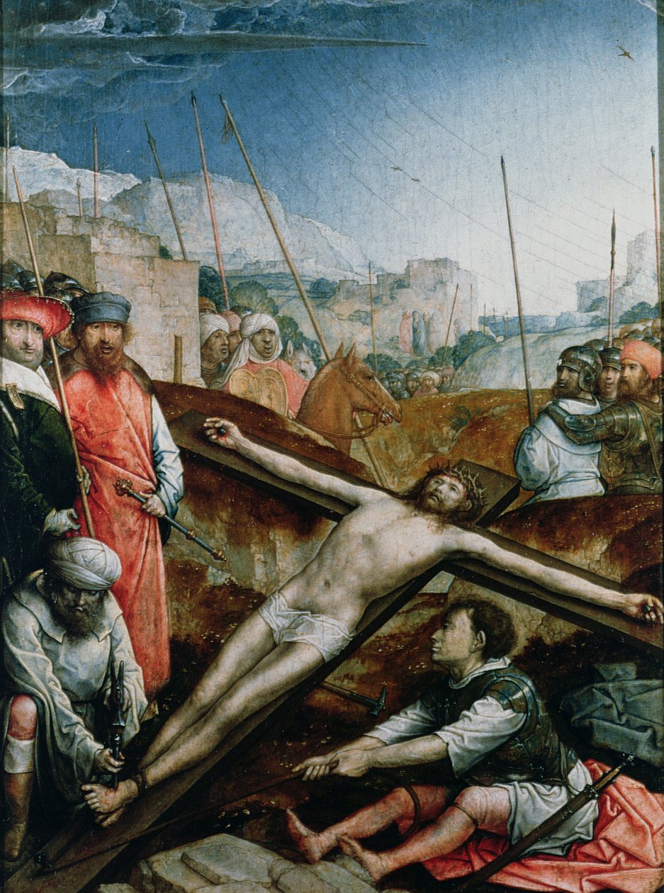 Kristus uppvuxen på korset, 1496-1504 (panel) av Juan de Flandes