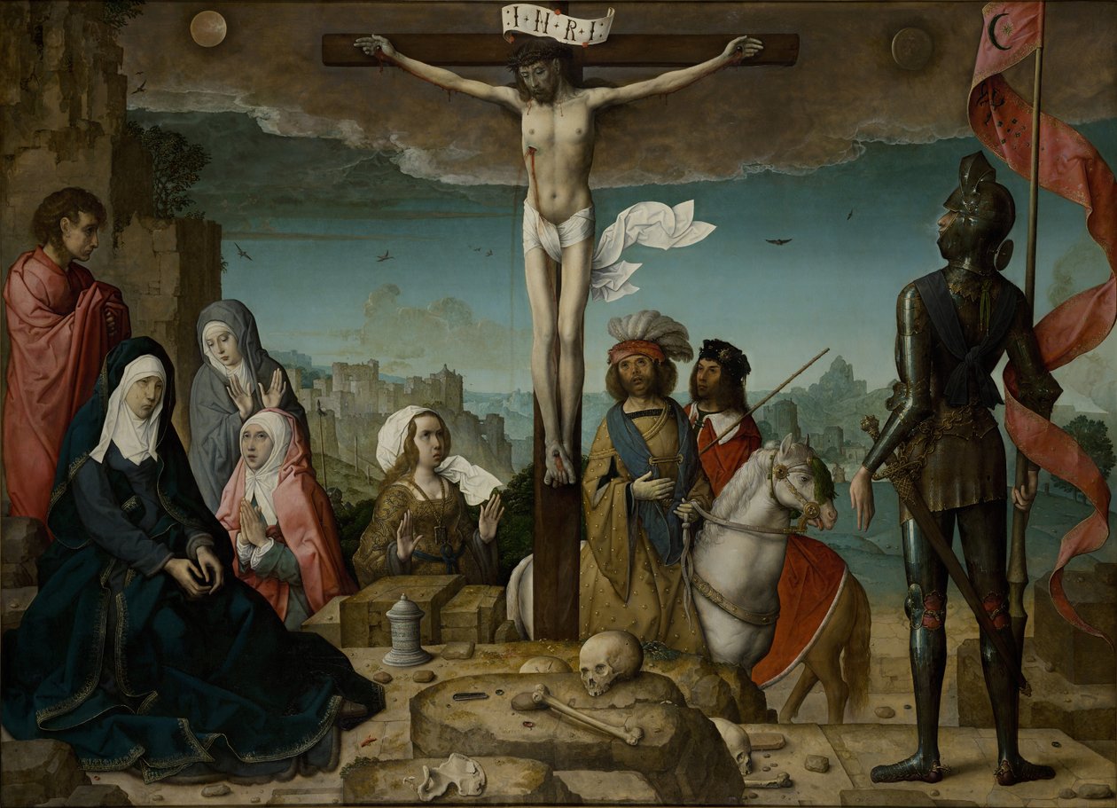 La crucifixión av Juan de Flandes