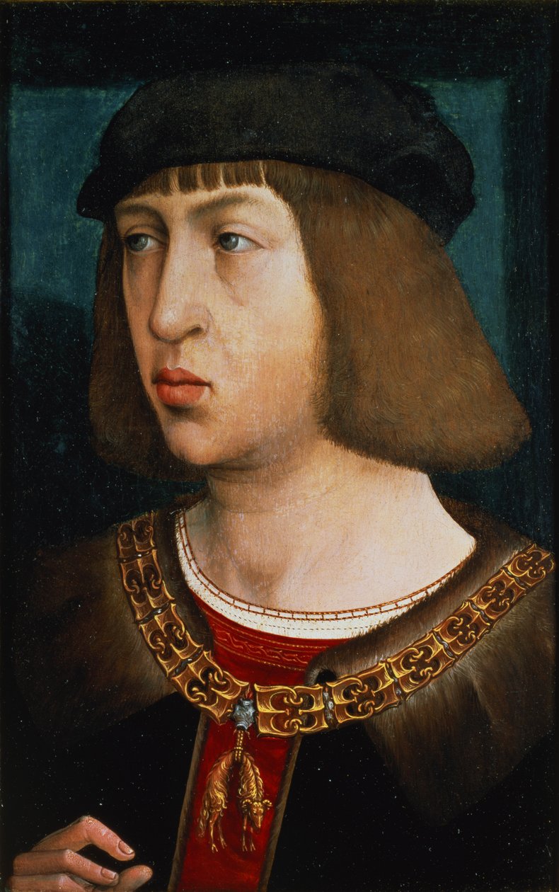 Filip I av Spanien (1478-1506), son till Maximilian I (1459-1519) och Maria av Bourgogne (1457-82), 1500 (panel) av Juan de Flandes