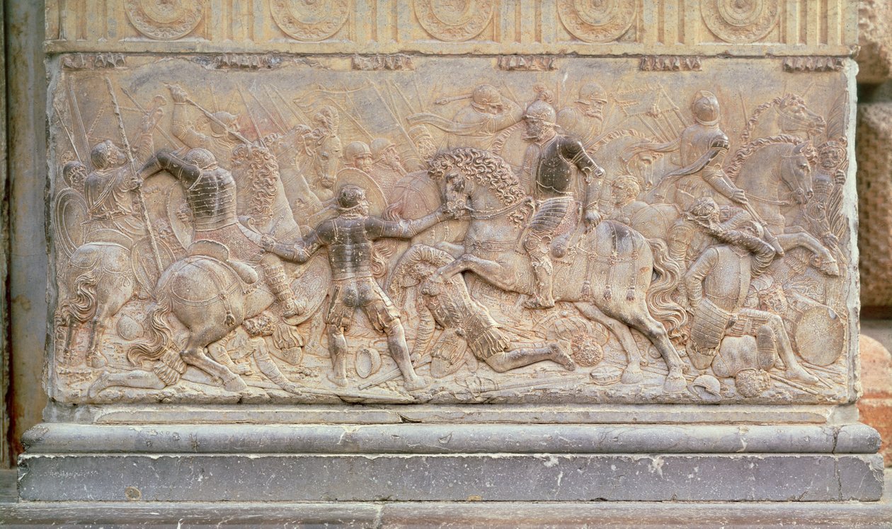 Basreliefpanel (marmor) av Juan de Orea