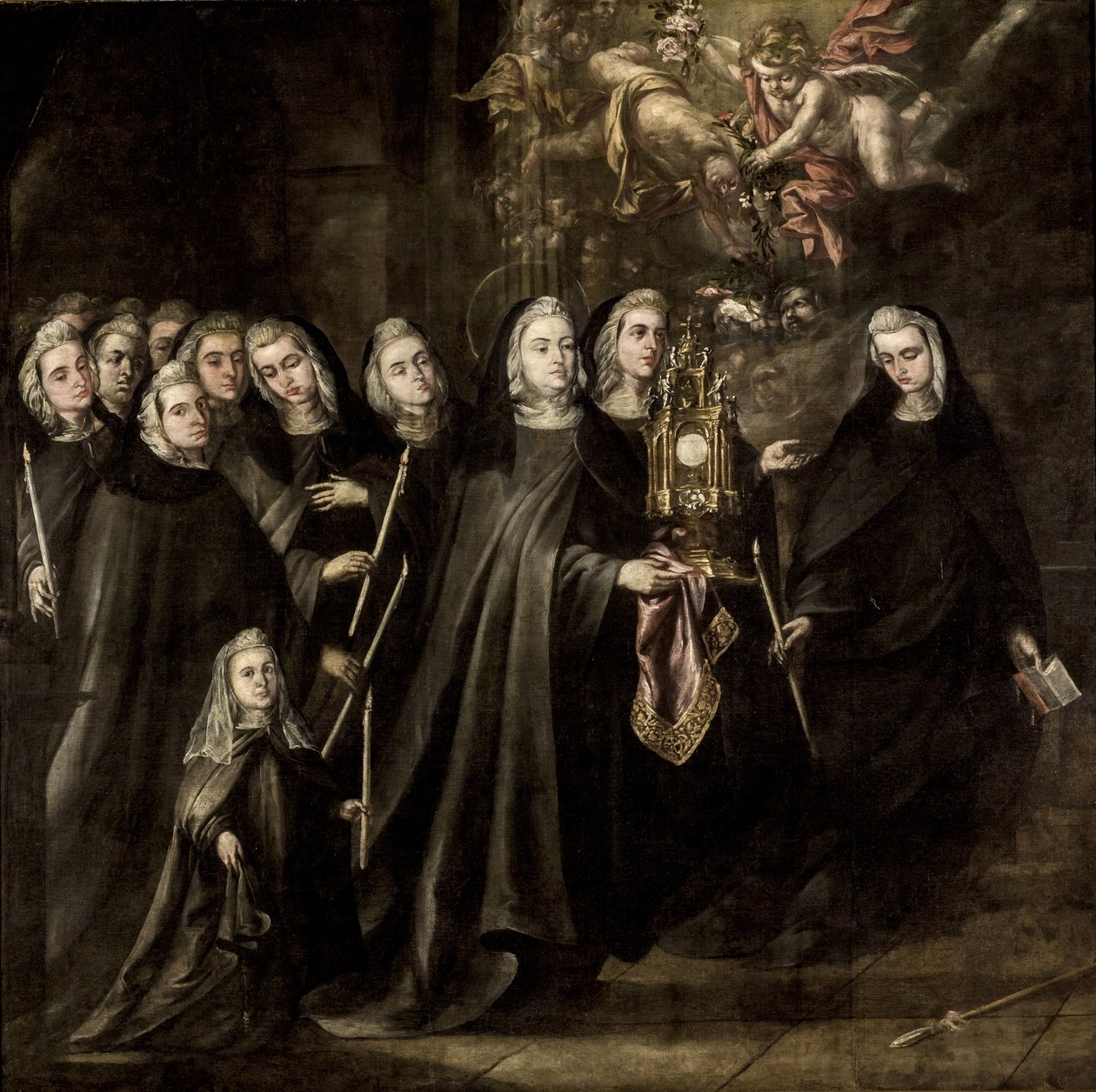 La procesión de Santa Clara de Asís av Juan de Valdés Leal  