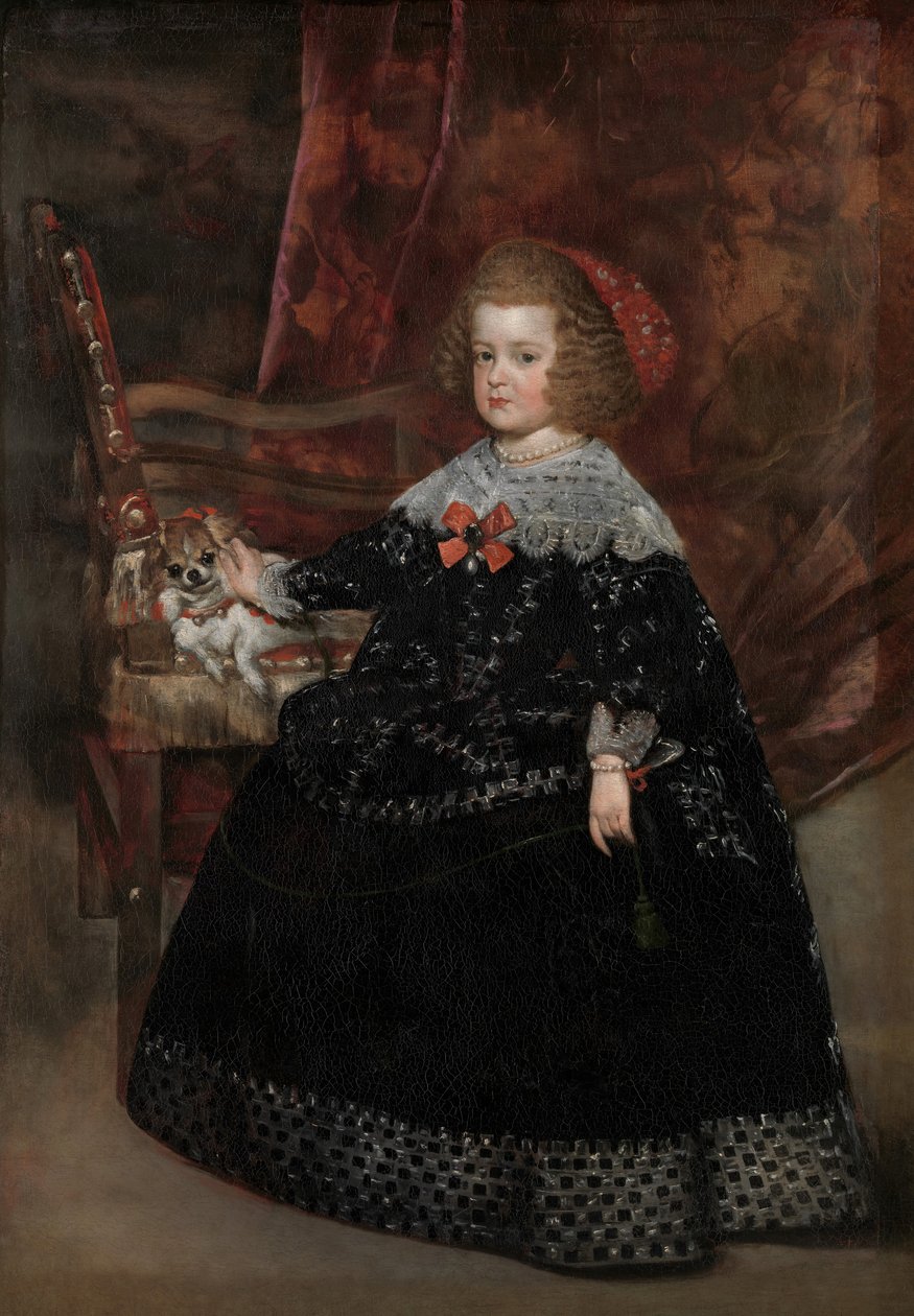 Maria Teresa 1638-1683, Infanta av Spanien, ca. 1645. av Juan Battista Martinez del Mazo