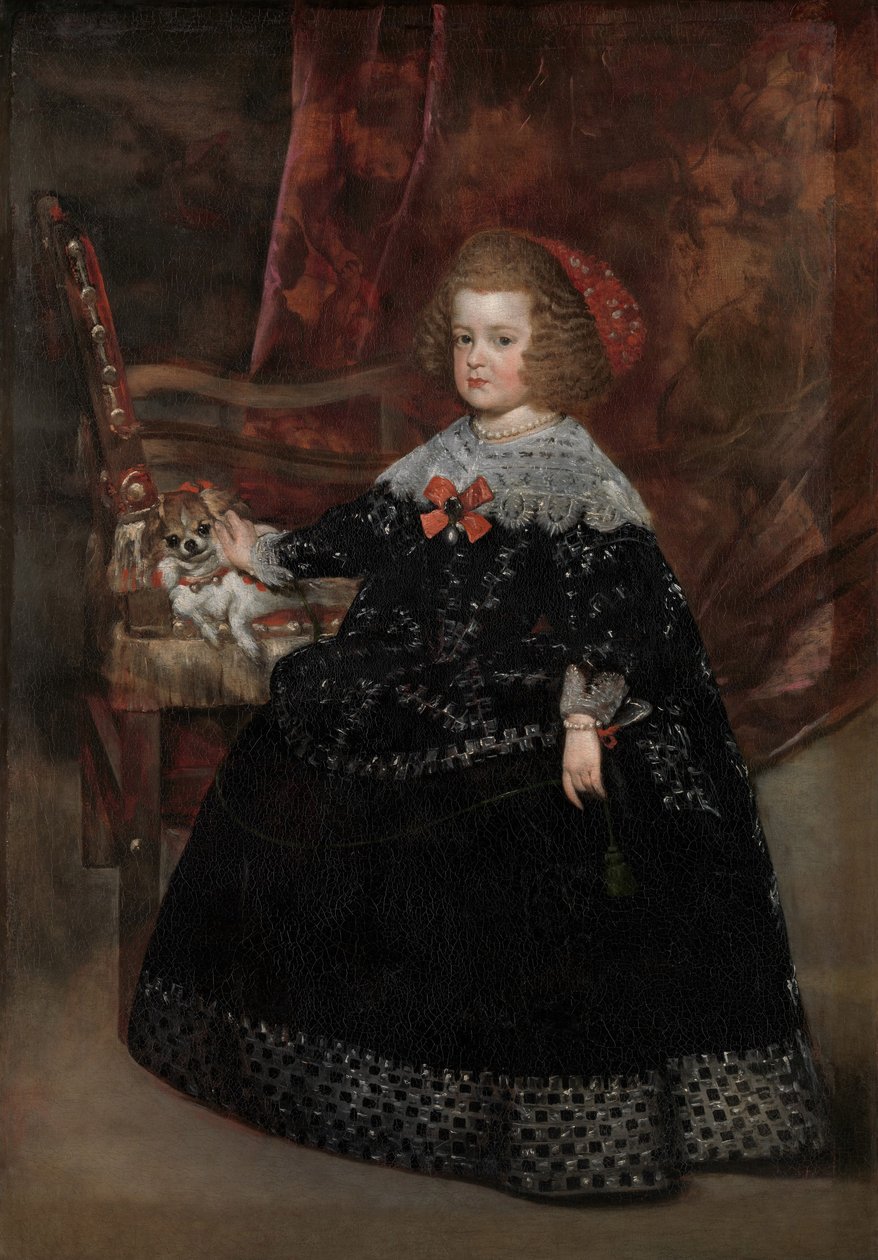 Maria Teresa, Spädbarn av Spanien, ca 1645 (olja på duk) av Juan Bautista Martinez Del Mazo